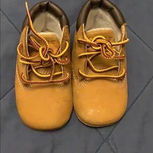 Crib booties Timberlands